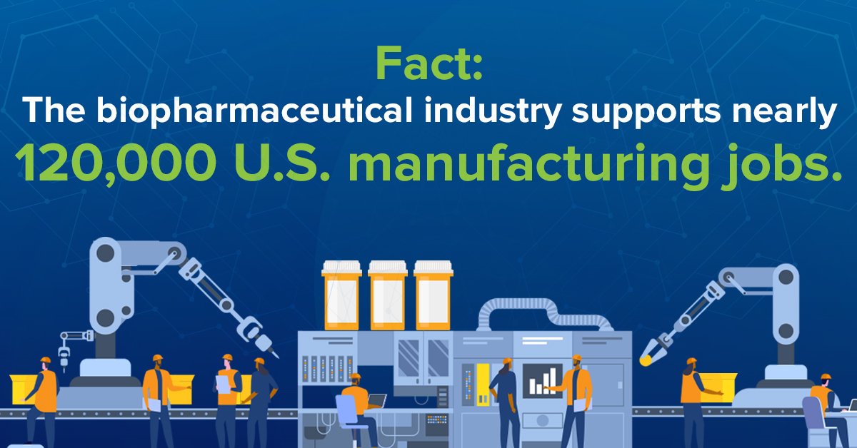Biopharma Supports 120,000 Manufacturing Jobs