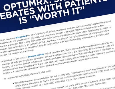 OptumRx: Sharing Rebates with Patients is "Worth It"