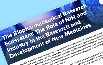 Teaser image for the role of NIH and industry in research and development of new medicines