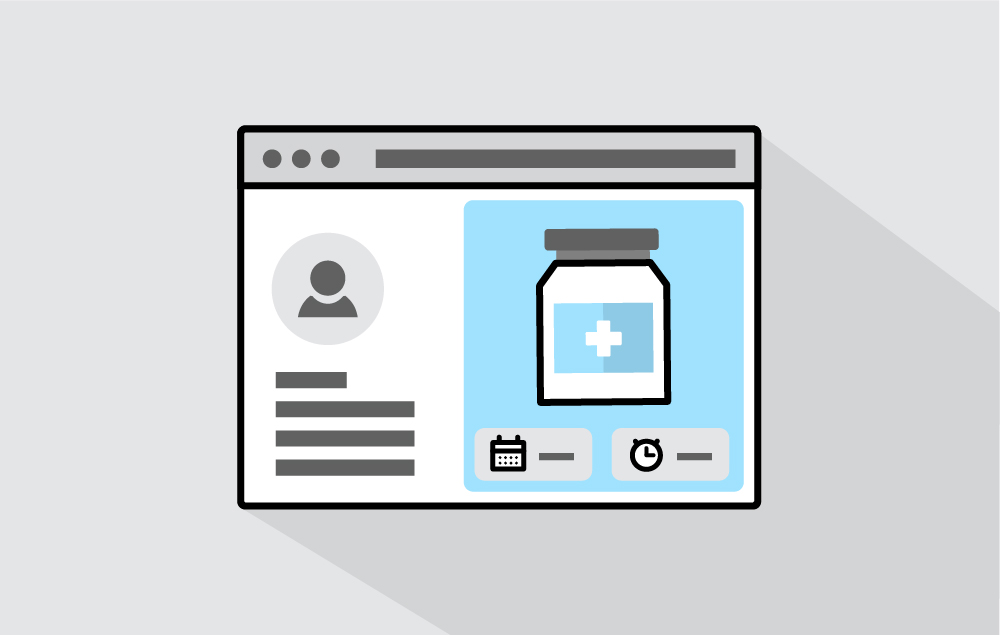 Icon image of web search window of prescription