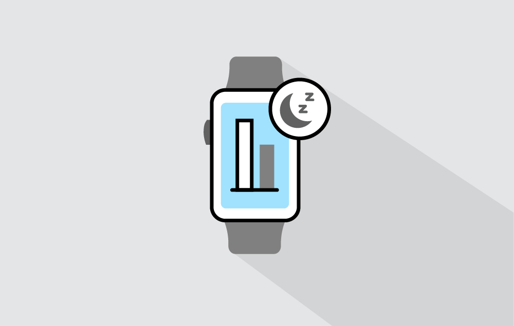 Icon image of smartwatch showing sleep schedule