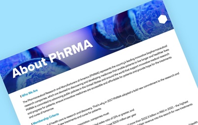 Teaser image for Industry Profile Toolkit fact sheet About PhRMA