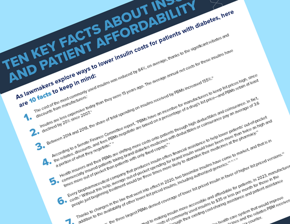 TEN KEY FACTS ABOUT INSULIN AND PATIENT AFFORDABILITY