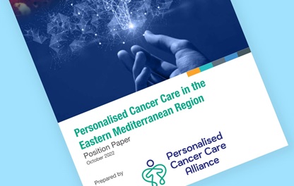 Teaser image for PhRMA fact sheet on personalized cancer care in the Eastern Mediterranean region