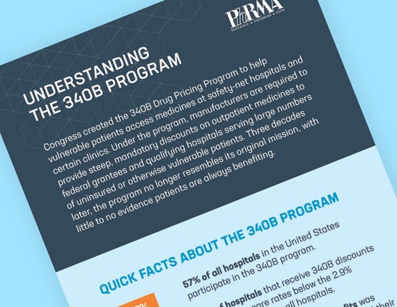Teaser image for PhRMA's pocket card on understanding the 340B program